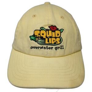 KC Caps Squid Lips Overwater Grill Baseball Cap Yellow One Size Slideback Cotton